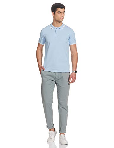 Image of Amazon Brand - Symbol Men's Cotton Rich Solid Polo Collar Tshirts | Half Sleeves | Plain-Regular Fit (Available in Plus Sizes)