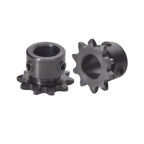 Bevel Gear Pinion Hardware Mechanical 1Pc 10T 04C #25 Sprockets for Roller Chain Bore 5 6 6.35 8 10mm 10 Tooth 45# Steel Gear(Bore 6.35mm)