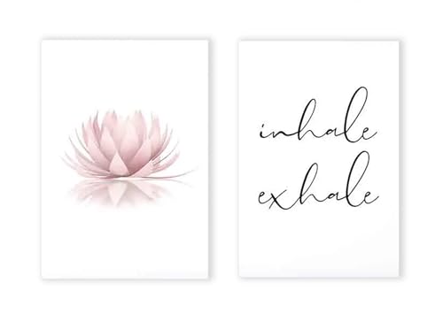 Impression de lotus rose Zen Yoga déco murale minimaliste pour chambre sans cadre