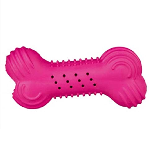 Image of Trixie Rustling Bone Dog Toy, Non-Toxic Natural Rubber, Promotes Dental Hygiene, Creates Sound, Chew Toy - 18 cm, L (Multiple Colors, Get Any 1 Random Color)