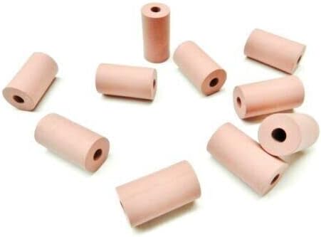 Silicone Polishing Wheel Abrasives 14 x 25mm Pink Extra Fine Cylinder Pack of 10 Made in Germany by JTS