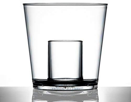 Bomber Shot Glass, 24 Pack, 25ml | Reuse 1000's of Times - Catering Quality Plastic Glassware | Virtually Unbreakable - Tough Polycarbonate | Made in The UK