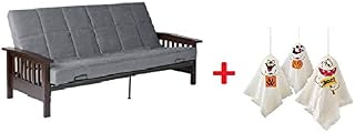 Better Homes & Gardens' Neo Mission Futon, Brown. Solid Wood Arm Futon