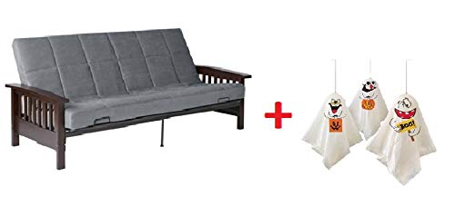 Better Homes & Gardens' Neo Mission Futon, Brown. Solid Wood Arm Futon