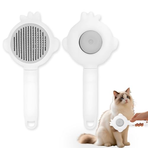 Image of Zoocozy Cat Brush for Shedding, Dog Deshedding Brush, Pet Hair Removal Tool for Puppy Pitten(White)