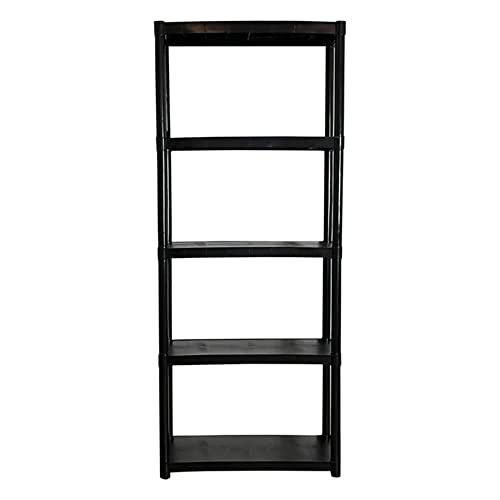 Juggernaut Storage Multipurpose Plastic 5 Tier Utility Storage Shelving Rack Unit for Garage, Shed, or Greenhouse Organization, Black - Thumbnail 7