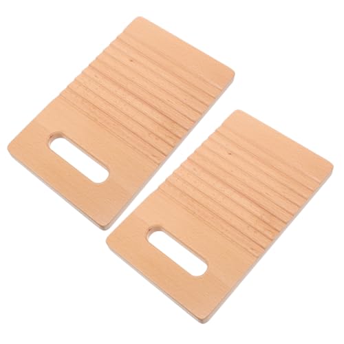 SOESFOUFU 2pcs Beech Washboard Educational Laundry Scrub Board for Learning Self Care Skills Montessori for Independence and Practical Life Skills Development