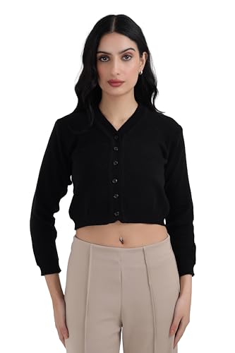 Image of Women Winter Wear V-Neck Full Sleeves Regular Fit Woollen Blouse