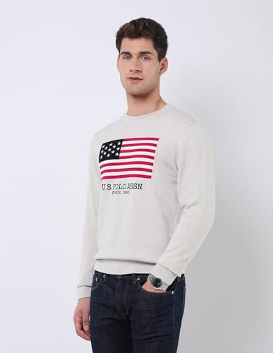 Image of U.s.Polo Association Men's Brand Patterned Knit Regular fit Sweater