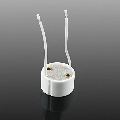 Fjiangyi 50 Peças Gu10 Suporte de Lâmpada de Halogênio Conector de Fio Base de Soquete de Lâmpada pa
