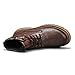 MEIXI MOBILE Men's Fashion Autumn and Winter New Trend Men's Boots Lace-up Leather Ankle Work Boots (Dark brown,9)