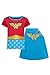 Wonder Woman Toddler Girls' Costume Tee Shirt with Cape Red (5T)