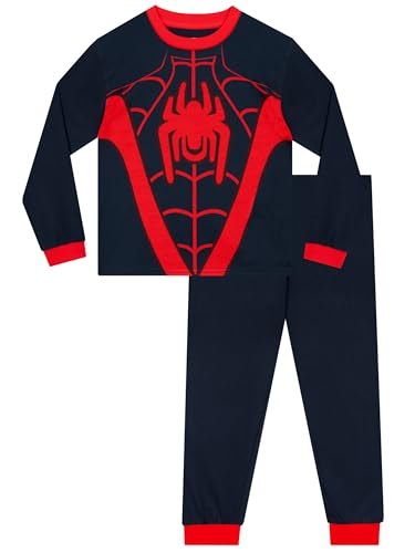 Marvel Miles Morales, Pyjama Spiderman, Ensemble de Pyjama Enfant Garcon Spider-Suit Miles Morales 5-6 Ans