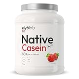 Isolate Caséine Micellaire Native | 24g de Protéines par Dose | Riche en BCAA | Protéines à Assimilation Lente | Idéal en Sèche | Prise de Muscle | Faible en Calories | Saveur Fraise | 750g | Eiyolab