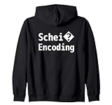 Il affiche le texte « Schei ? » Encodage allemand pour « sucettes d'encodage ». Le « Sharp S » (Eszett/Scharfes S) n'est pas affiché correctement pour souligner les problèmes qui peuvent survenir lors du traitement des codages de texte dans le code de programme.