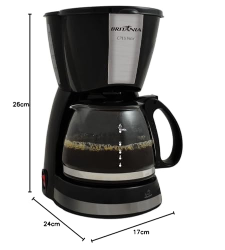 Britânia CP15 Cafeteira 600 ml, 220V 550 W, Preto