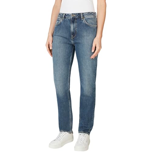 Pepe Jeans Tapered Jeans HW Violet, Azul (Denim-4um), 31W / 32L para Mujer