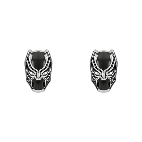 DISNEY STORE Disney Marvel Edelstahl Black Panther Ohrstecker E600217L, Einheitsgröße, Sterling Silber