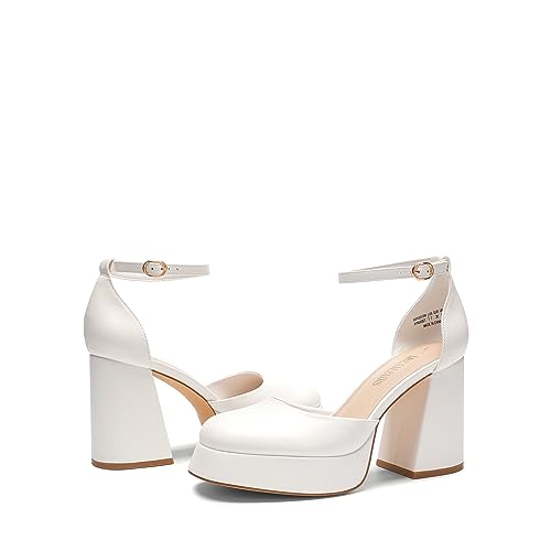 DREAM PAIRS Women's Chunky Platform High Heels Closed Toe Block Ankle Strap Dress Wedding Party Pumps Shoes4