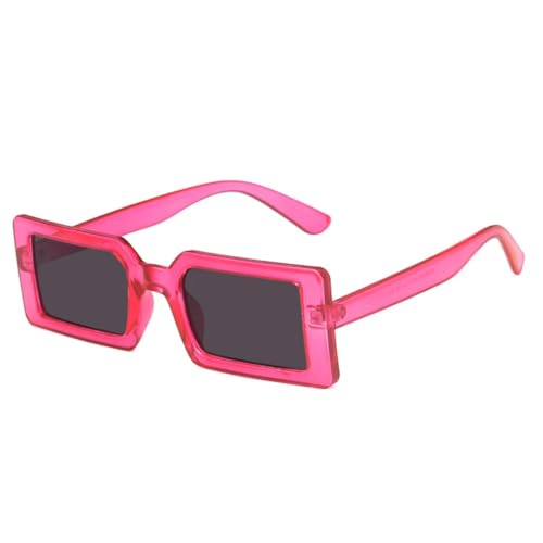 Lunettes de soleil rectangulaires vertes pour festival et plage rétro UV400
