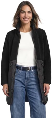 Street One Damen 2005728 Mantel mit Strukturmix und Stehkragen (1er Pack)