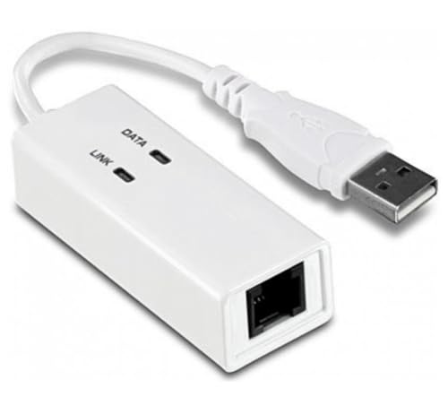 Alpha Communications AEMOD8 56KBPS External USB Modem Unit; Connects Externally to a USB 2.0 Port with Provided Extender Cable; Speed: Data up to 56kbps