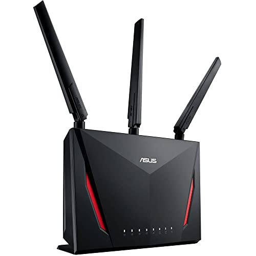 ASUS AC2900 WiFi Dual-band Gigabit Wireless Router with 1.8GHz Dual-core Processor and AiProtection Network Security Powered by Trend Micro, AiMesh Whole Home WiFi System Compatible (RT-AC86U)