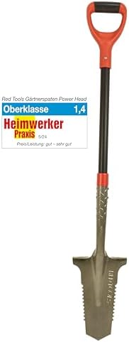 Red Tools Gärtnerspaten Power Head Spaten mit Wurzelsäge 115cm