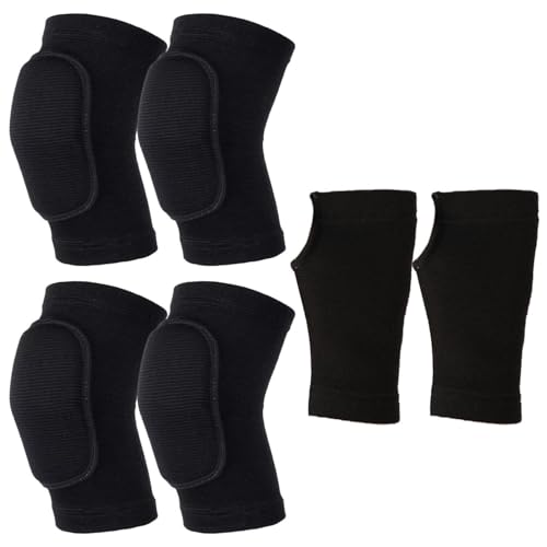 HDGSAFD Ginocchiere da 2 Pezzi E 1 Paio di Polsiere, Polsiere Traspiranti, Ginocchiere Elastiche, Attrezzatura Sportiva per Il Fitness, Equipaggiamento Protettivo Sportivo