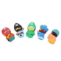 MOLUCKFU Vinyl Finger Puppet Toys Finger Playthings for Boys and Girls Educational Pirate Storytelling Hand Puppets Set for Early Learning and Play