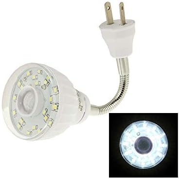 AllAboutAdapters Motion-Activated LED Night Light for AC Outlet Plug-in White