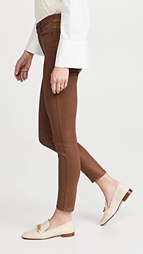 PAIGE Women\'s Hoxton Ankle Jeans, Cognac Luxe Coating, Brown, 27