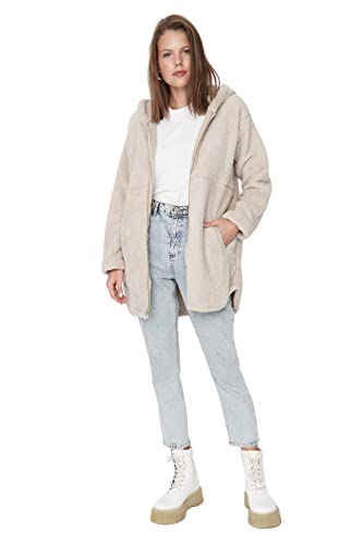 Manteau femme Trendyol hiver chaud veste regular tissu tissé uni