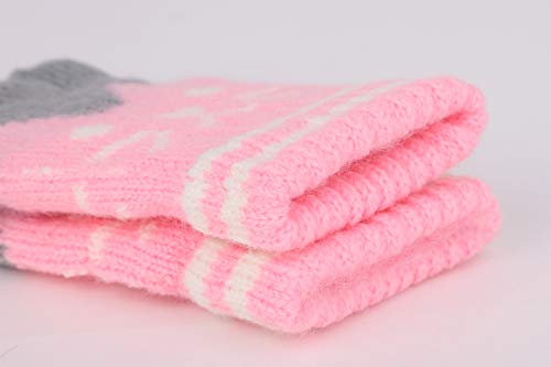 Cute Cat Knitted Winter Gloves for Girls Boys Assorted Color Warm Magic Gloves Mittens for Kids Children 4-9 Years4