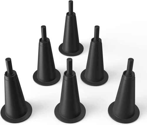 Kohome 6 Pcs 5'' High Rise Bed Frame Risers, Heavy Duty Bed Frame Lift, Stem Bed Frame Feet With Socket Sleeve To Replace,Lift A Bed Frame By 5 Inches For Under Bed Storage, Black (4706) #TOP4