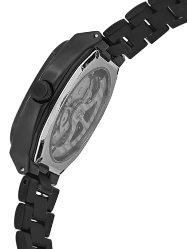 Image of French Connection See Through Black Square Dial | Black Stainless Steel Strap Automatic Watch for Mens FCA16BM