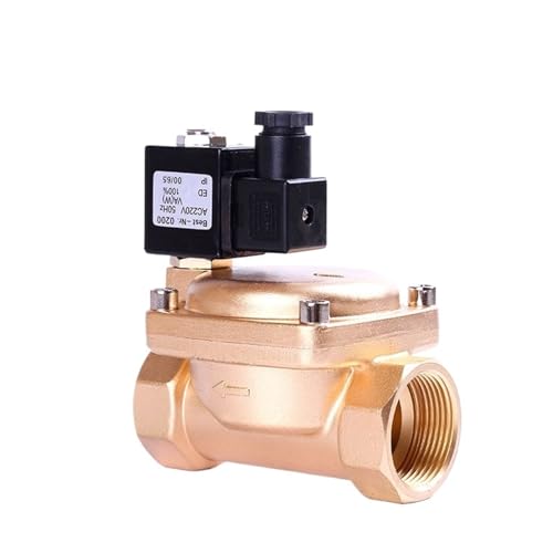 Électrovanne en laiton 1.5" DN40 220V haute pression normalement fermée eau fluide vanne - 2