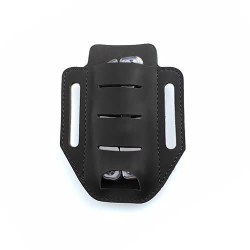Leather EDC Sheath for Men: VIPERADE PJ9 Multitool Flashlight Holster for Belt and Pocket Pouch