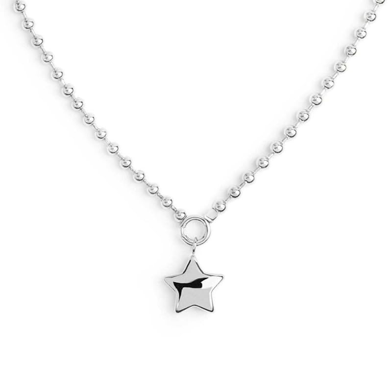 Collier Marlù 18CN126 en argent avec chaîne à billes et pendentif étoile pour femme