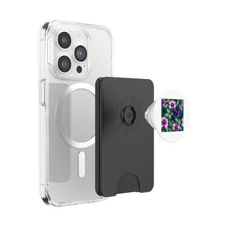Flor Púrpura PopSockets MagSafe tarjetero anticaídas para no perder tus tarjetas 3