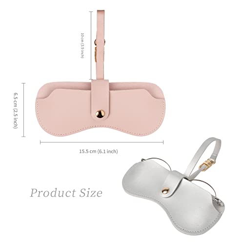 Pottiis 2Pcs Sunglasses Case With Belt Clip, Pu Leather Eyeglass Case, Glasses Case Pouch Bag, Portable Sunglasses Pouch #TOP1