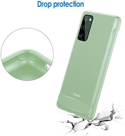 JETech Slim Fit Case Compatible with Samsung Galaxy S20 FE 5G 6.5-Inch, Thin Phone Cover with Shock-Absorption and Carbon Fiber Design (Green)