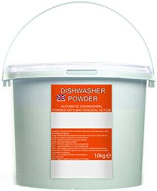Recyclable Dishwasher Detergent Powder Tub 10kg with Strong Cleaning Action – Ideal for Dishwashers in Homes and Commercial Kitchens – Effective on Residue Grease and Stains