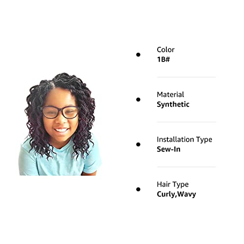 150 Strands Goddess Box Braids Crochet Hair Curly Braided Crochet Box Braiding Hair 14 Inch 3X Pre Looped Box Braid Crochet Braids Extensions 5 Packs Wavy Crochet Hair For Black Women #TOP7