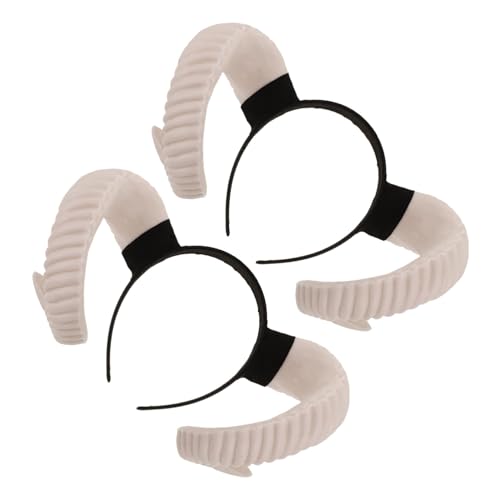 Serre-tête cornes de mouton lot de 2 pour déguisement Halloween et cosplay noir