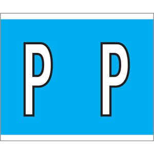 1-1/2" H x 1-1/4" W Blue Kardex PSF-139 Compatible 1-1/4" Alpha Labels P 500/Roll - TBBS-139-P