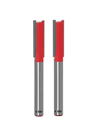LIEUTENANT 8MM-Shank (Cut Dia.8 MM) Straight Router BIT Set of 2-Pcs.