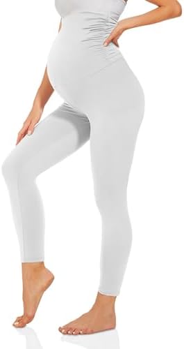TNNZEET Umstandsleggings Damen Umstandsmode High Waist für Schwangerschaft | Blickdicht Umstandshose Schwangerschaftsleggings Bequem Elastisch Leggings Lang für Zuhause Casual Yoga