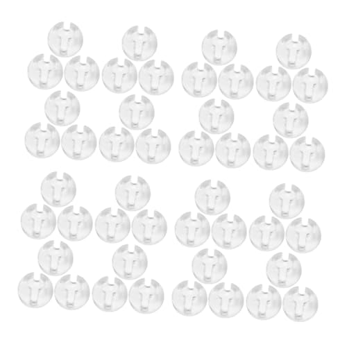 Garneck 100pcs Transparent Limit Beads Vertical Blind Bead Beads Chain Connectors Blind Accessories Roller Shutter Stopper Window Blind Chain Holder Curtain Beaded Chain Cord See