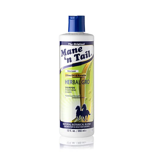 The Original Mane ‘N Tail Olive Oil Complex – Herbal Gro Shampoo + Conditioner – Strengthens & Nourishes – Reduces Breakage – 12 Oz - 2-Pack #TOP2